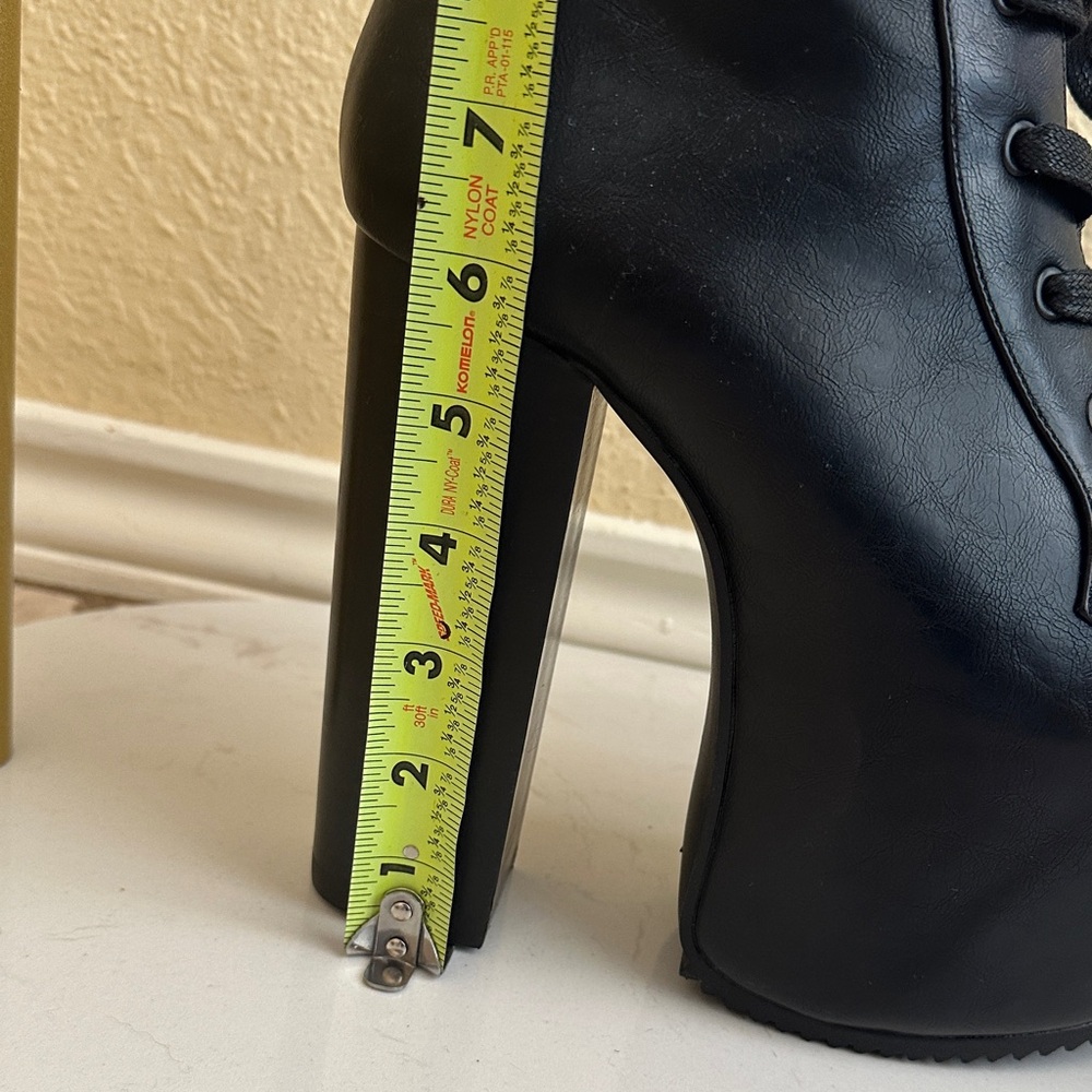 Current Mood Black Lace-Up Platform Booties - Picture 6 of 11